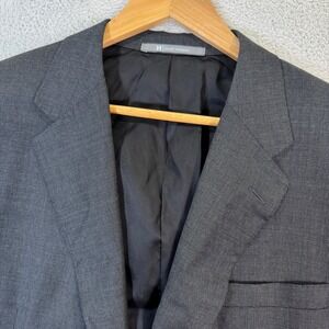 Hickey Freeman Mens 46L Wool Madison Fit Charcoal Gray Blazer Sport Coat Stretch